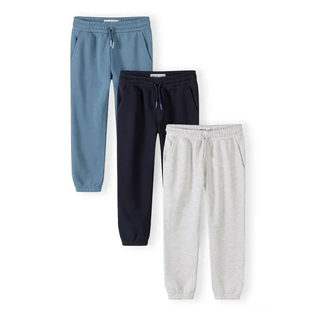 Minoti 44798 joggingbukser navy grå 3-pak