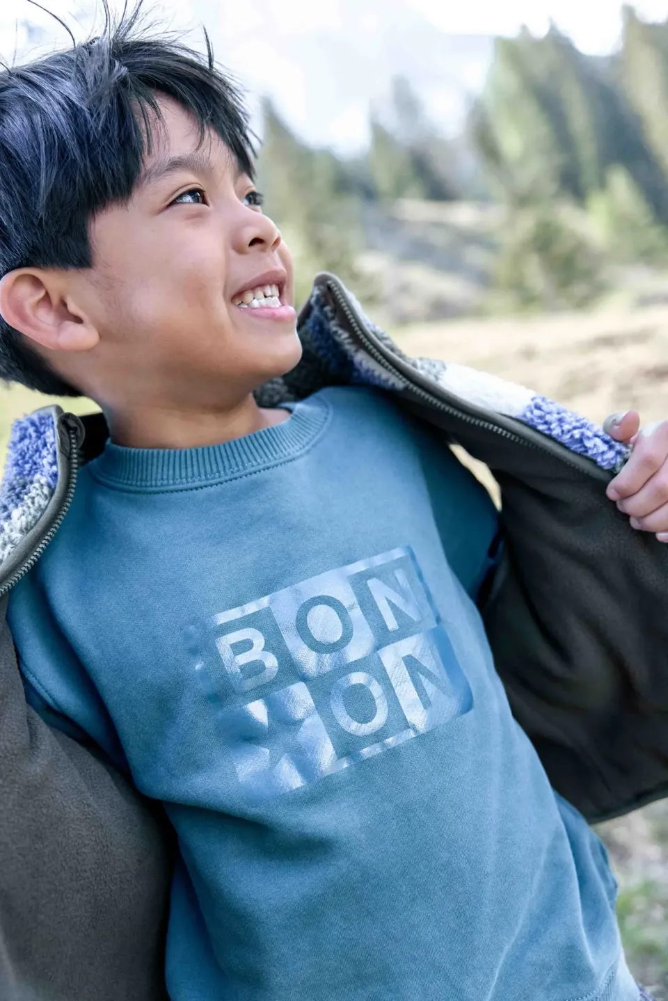 Bonton Smile sweatshirt blue lake dreng
