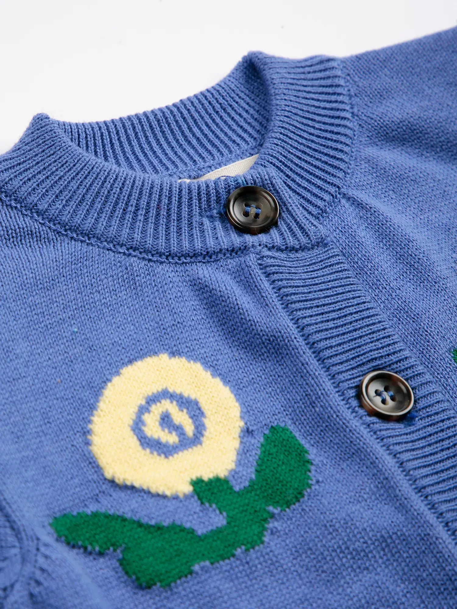Bobo Choses Stamp Bloom cardigan lilla 1M økologisk bomuld