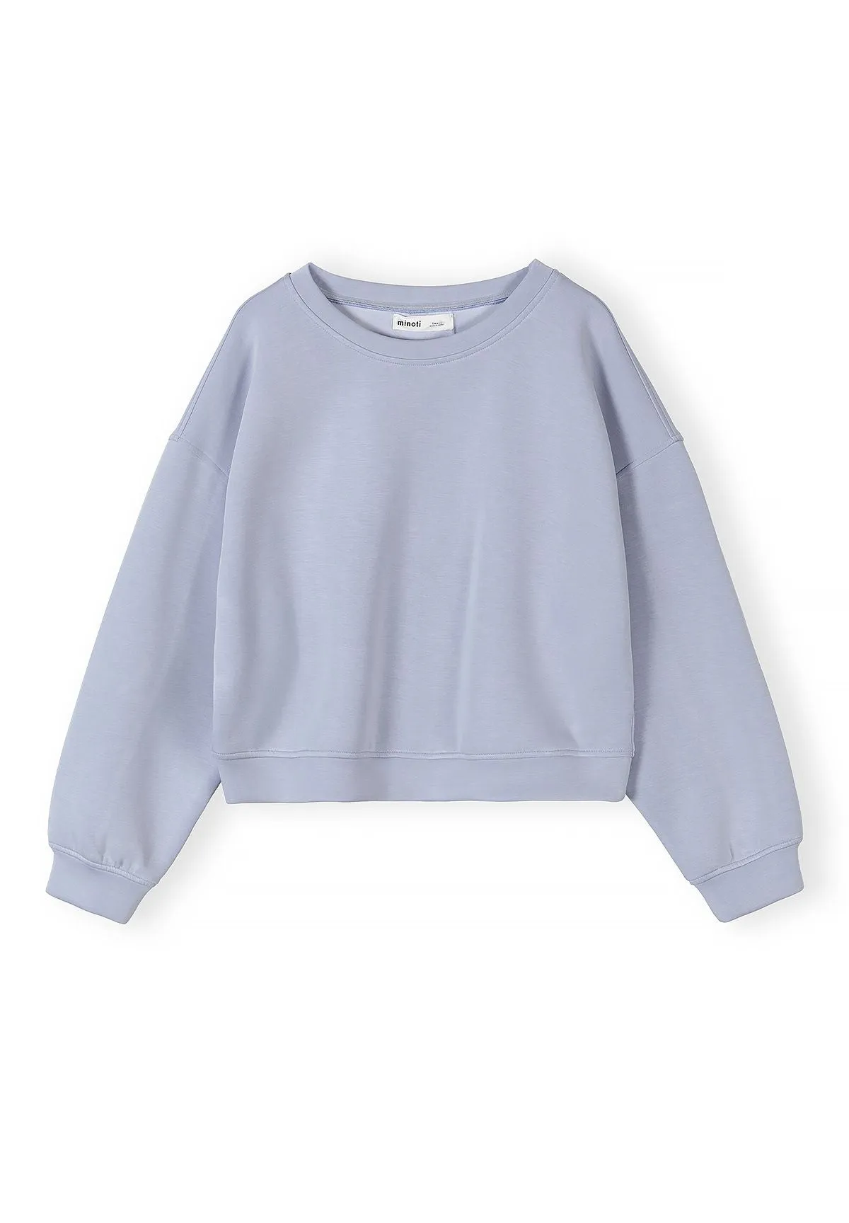Minoti 44981 sæt til kvinder sweatshirt shorts lyseblå