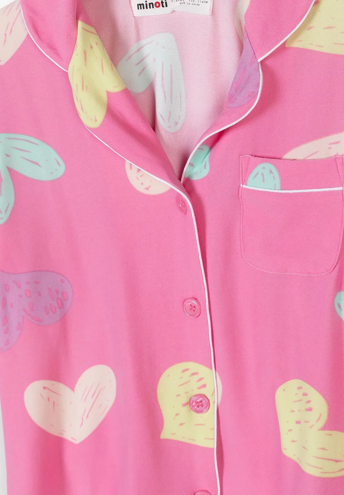 Minoti 44907 pyjamas til piger 2-pak rosa lilla