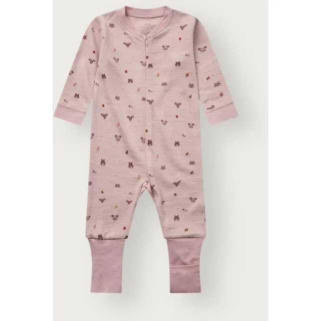 Hust & Claire Manu Forest natdragt Dusty Rose uld bambus