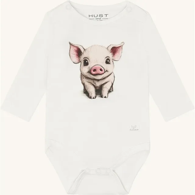 Hust & Claire HCBebe Piglet bodystocking quartz økologisk
