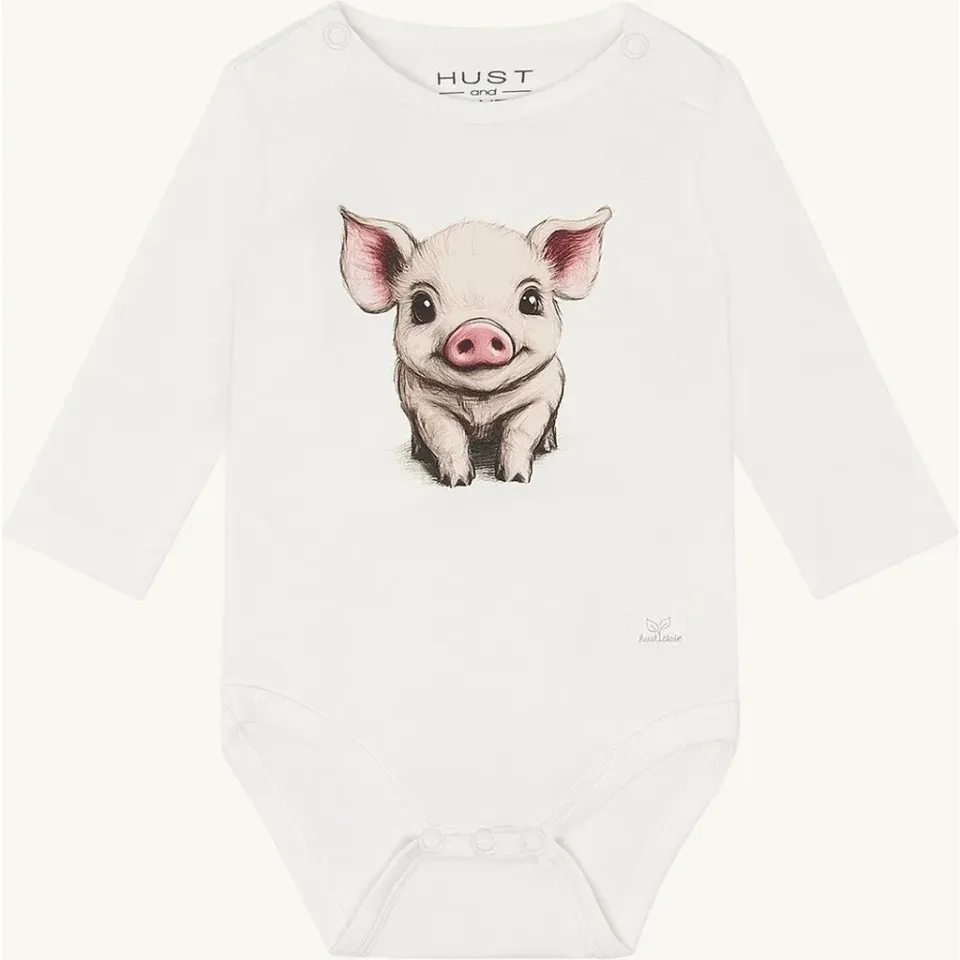 Hust & Claire HCBebe Piglet bodystocking quartz økologisk