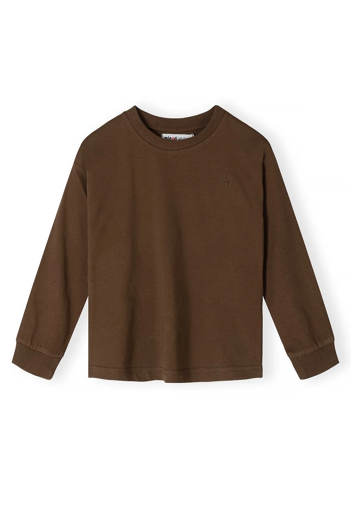 Minoti langærmet t-shirt 5-pak hjort broderi