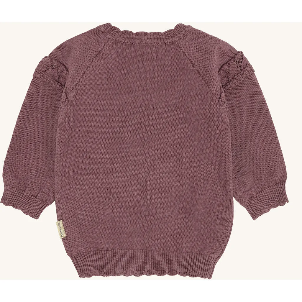 Hust & Claire HCPusle Magic pullover Plum økologisk