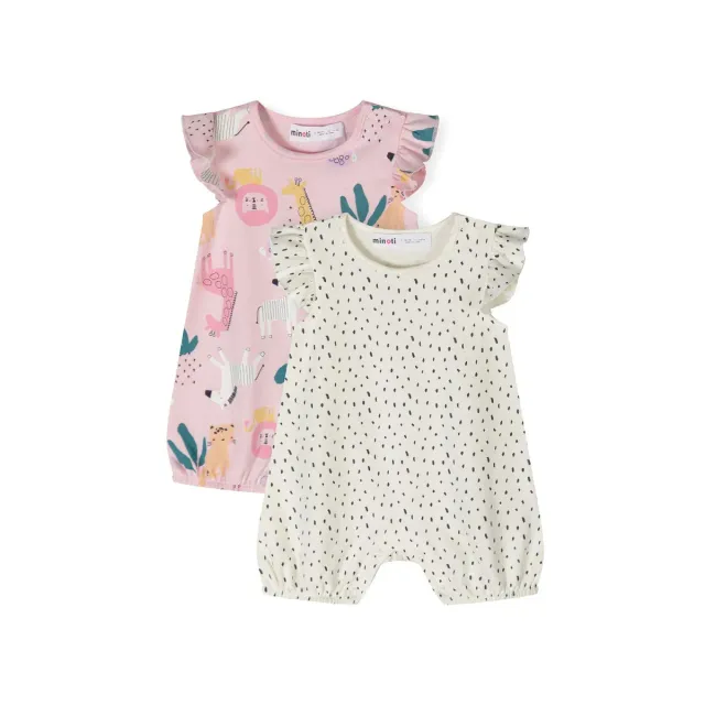 Minoti 42026 romper til baby piger rosa 2-pak