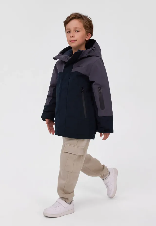 Minoti 45263 drengeparka sort varm foret