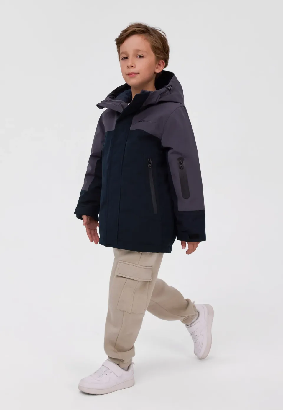 Minoti 45263 drengeparka sort varm foret