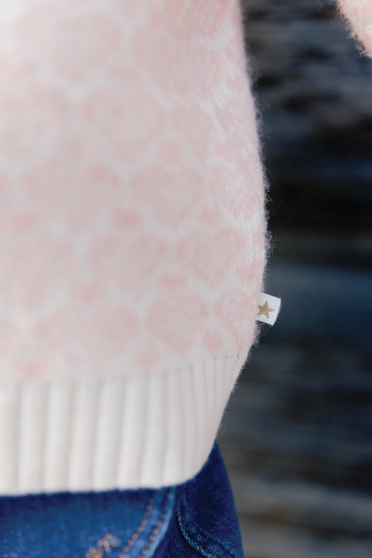 Bonton Lovely Ecru pullover med hjerter ecru