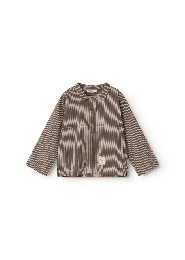 MarMar Tovan skjorte Dark Brownie Stripe