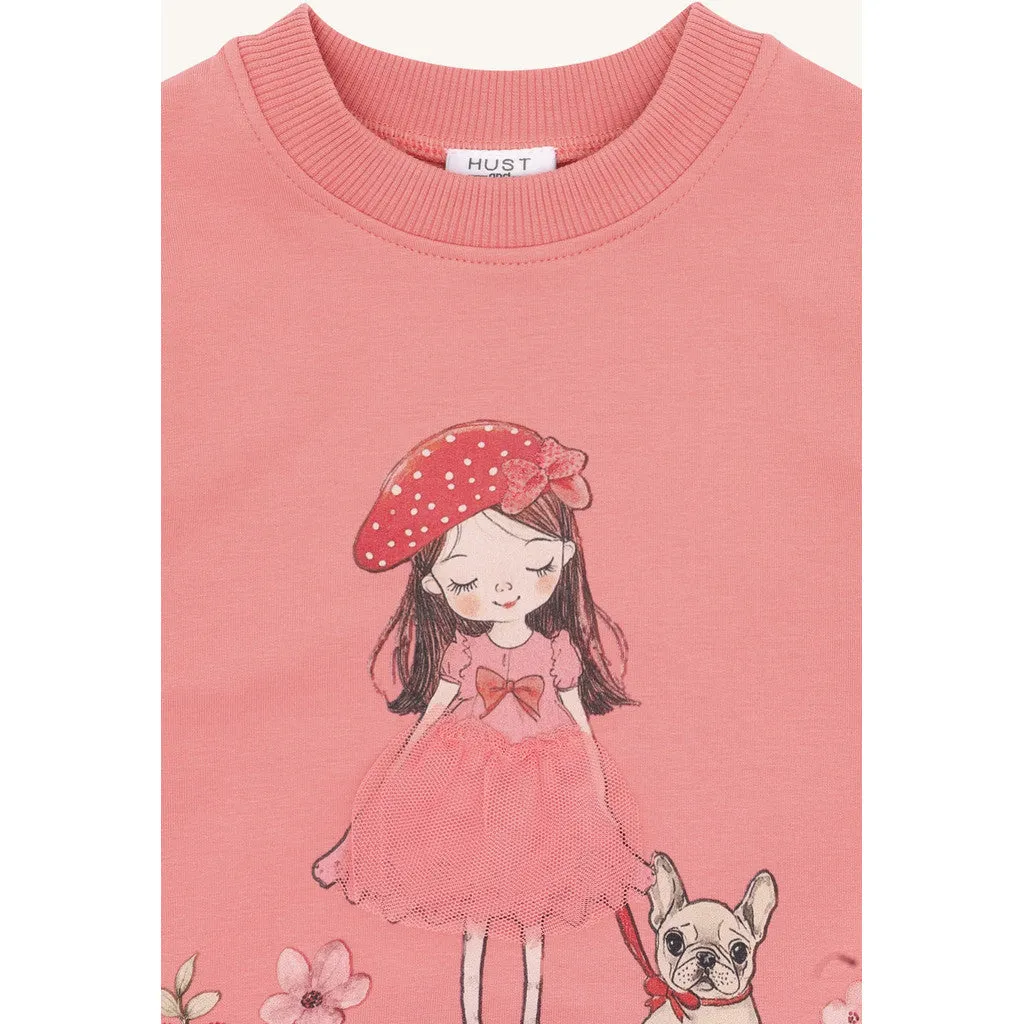 Hust & Claire HCSicillia French Girl sweatshirt Sorbet bomuld