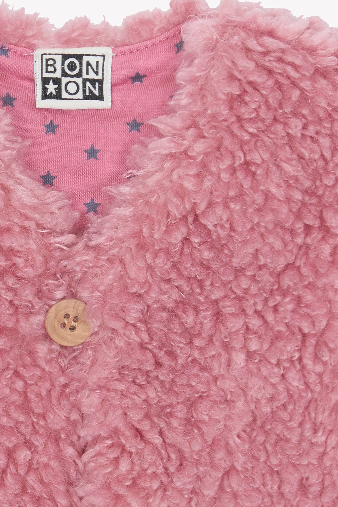 Bonton Beti Sherpa Rose Pinkyee vest teddy