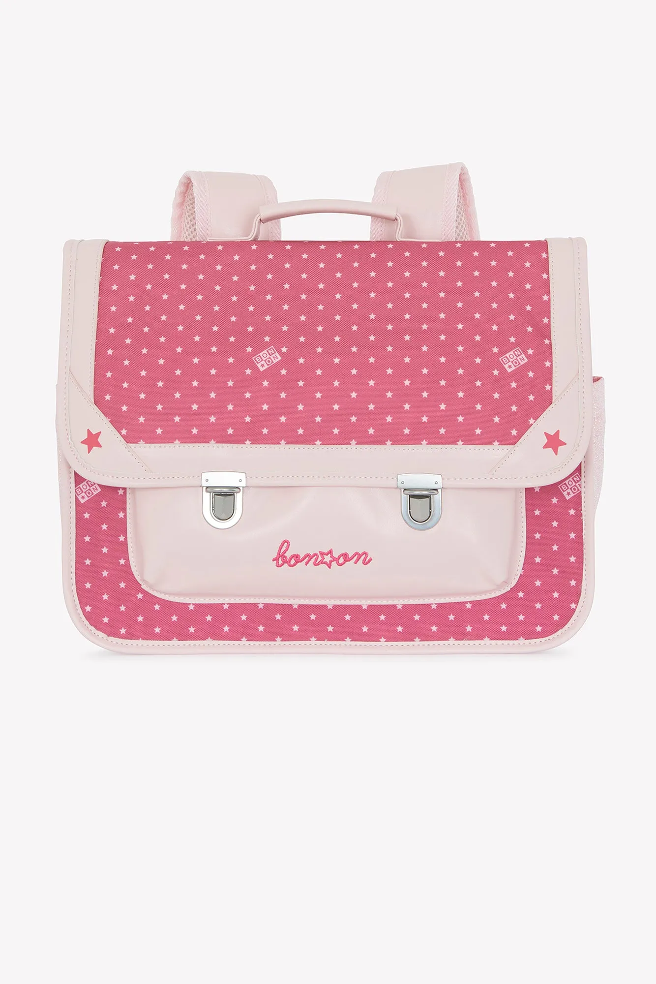 Bonton Cartable Rose Étoiles skoletaske bomuld stjerner
