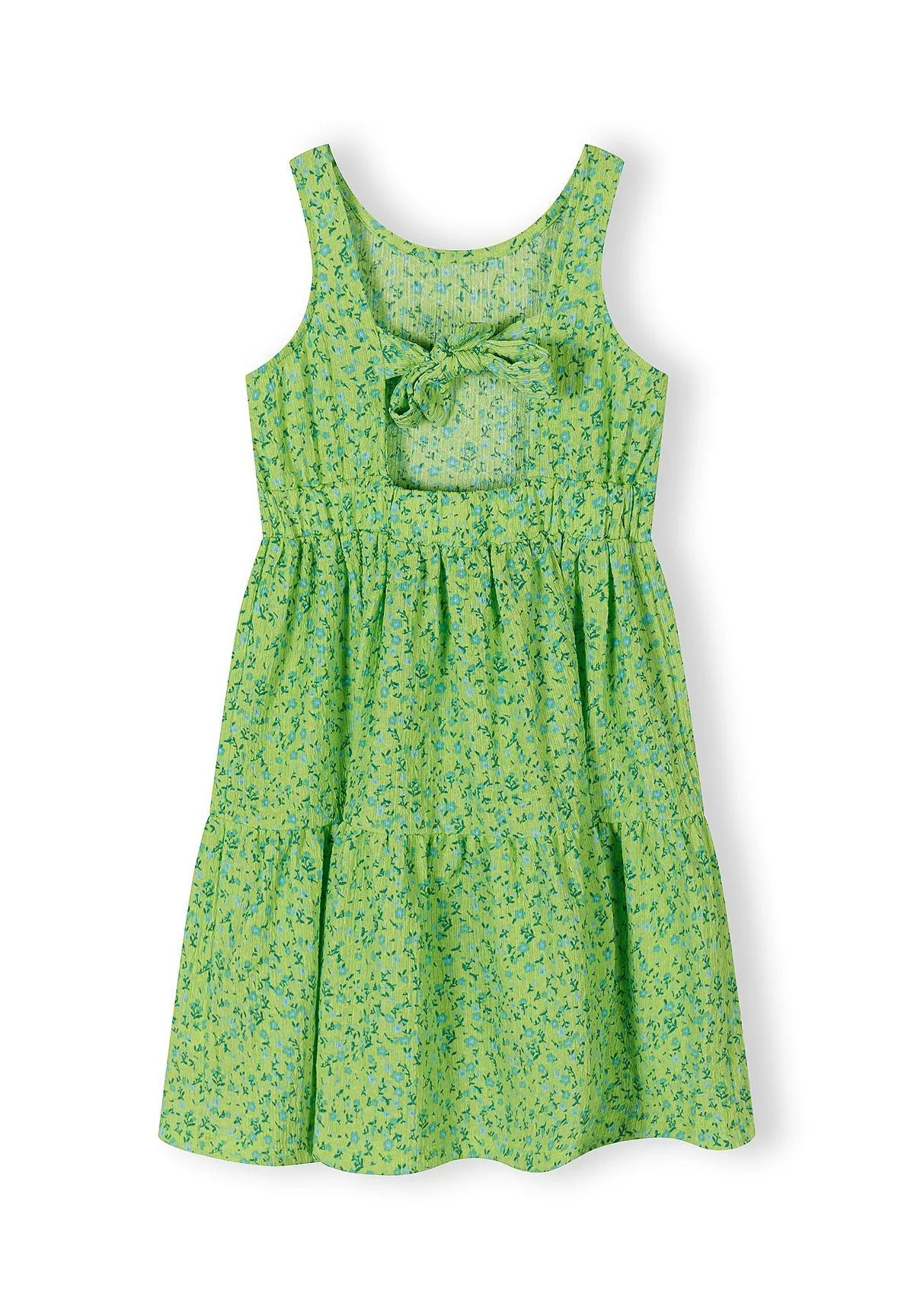 Minoti 44639 kjole grøn blomstret jersey