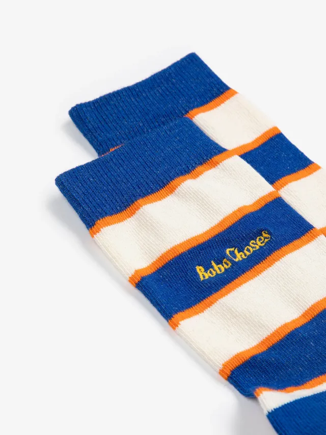 Bobo Choses Pickles stribede strømper lange 23-25