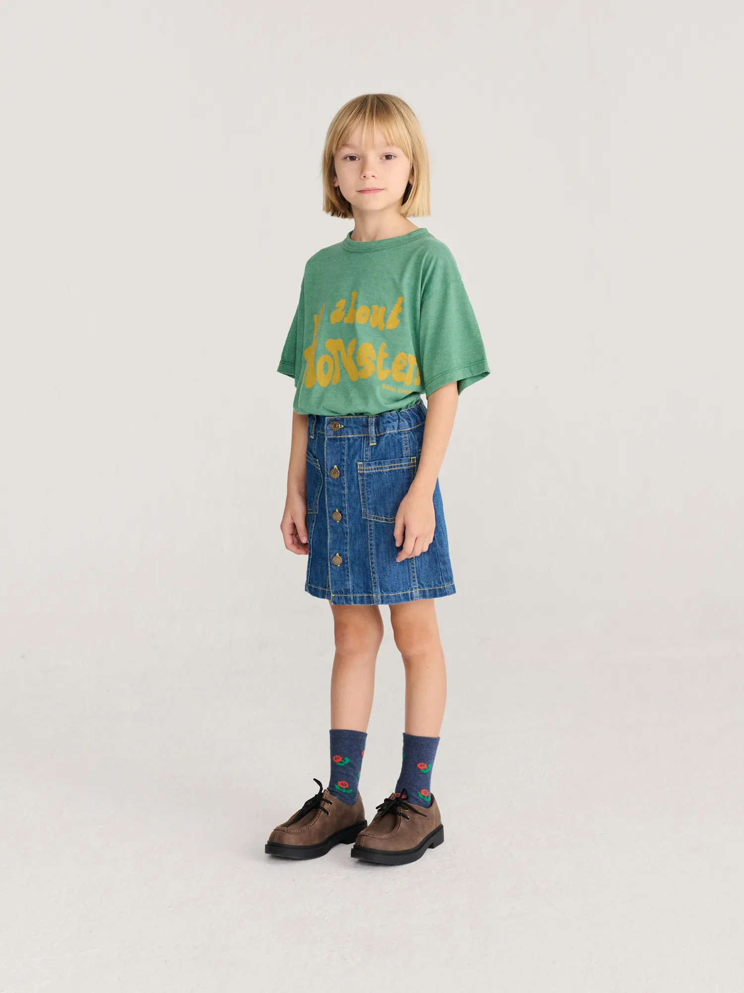Bobo Choses Tag denim nederdel midnatsblå 2-3Y