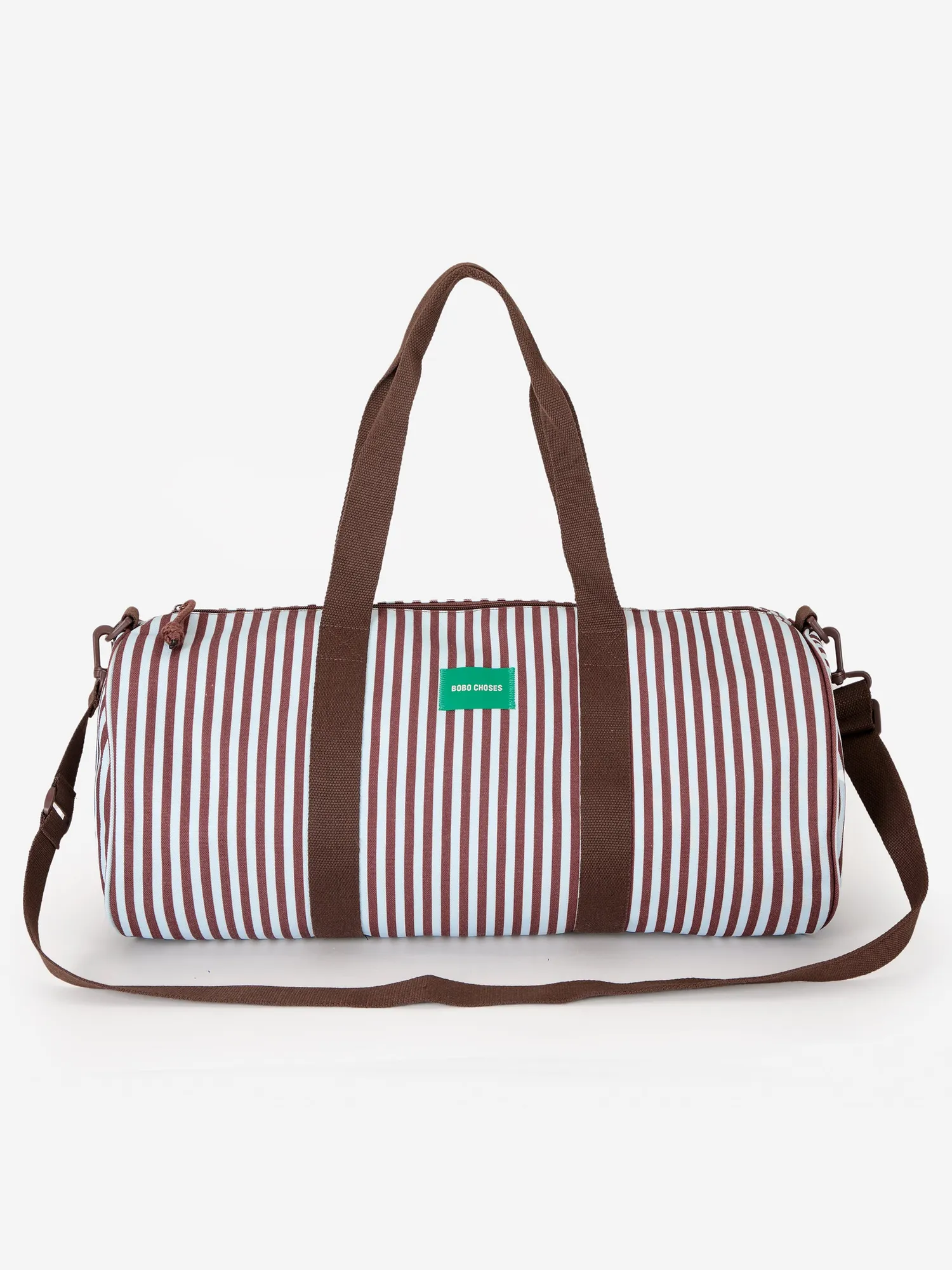 Bobo Choses Striped Canvas sportstaske mørkebrun