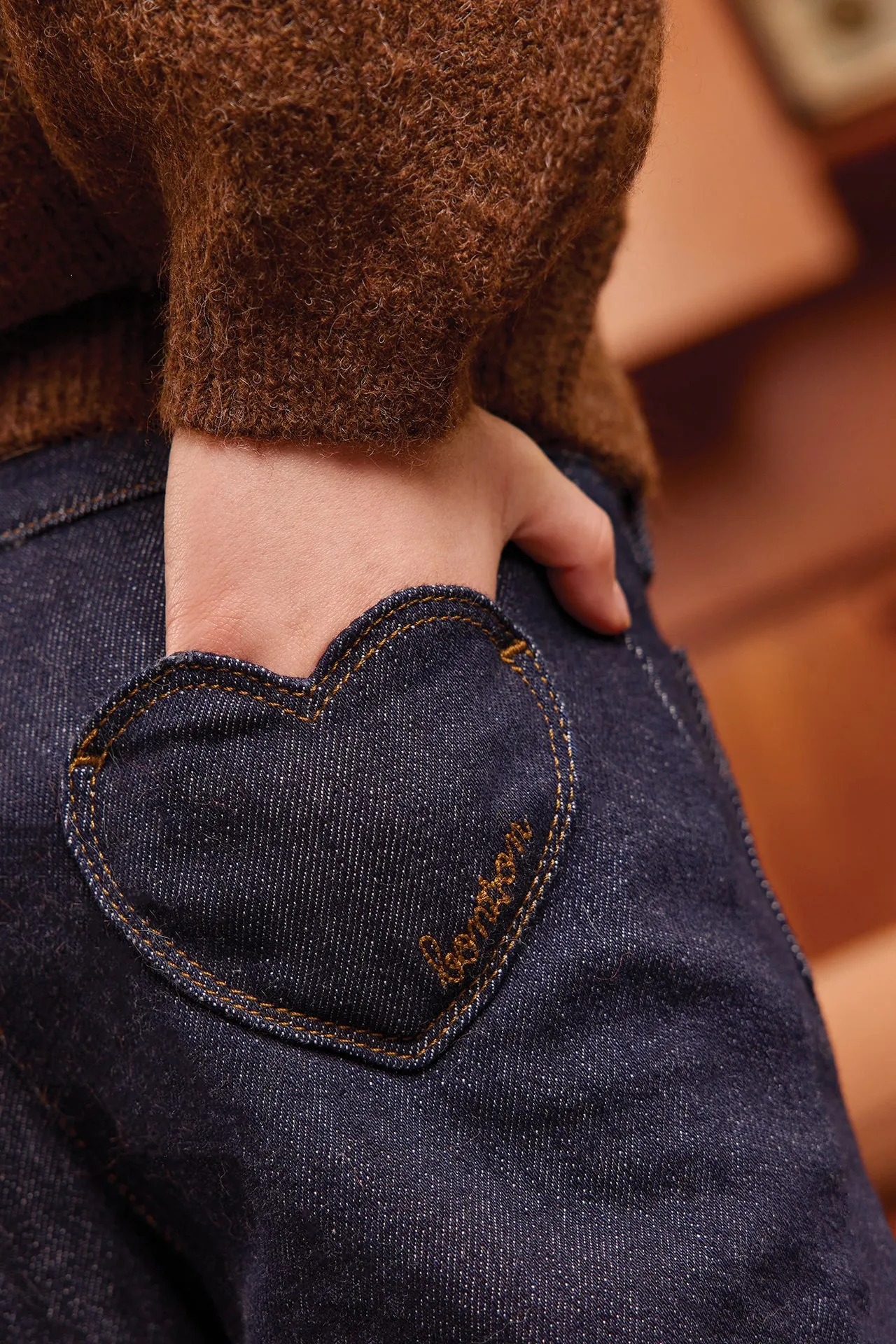 Bonton Paradis Denim jeans flare hjerte denim