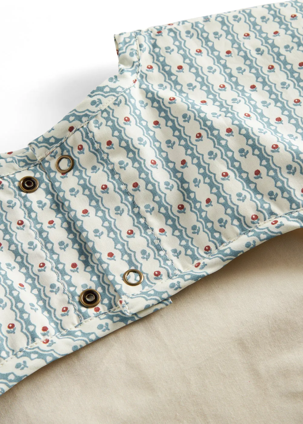 MarMar Copenhagen Apron LS spiseforklæde Floral Stripe langærmet