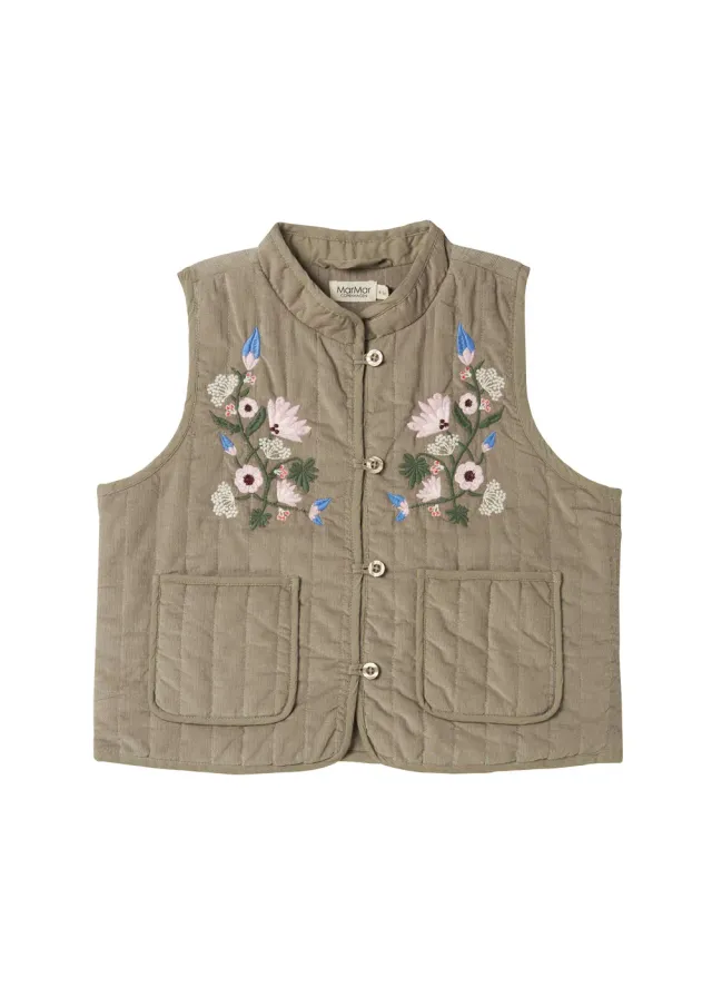 MarMar Jola vest Mud blomster fløjl