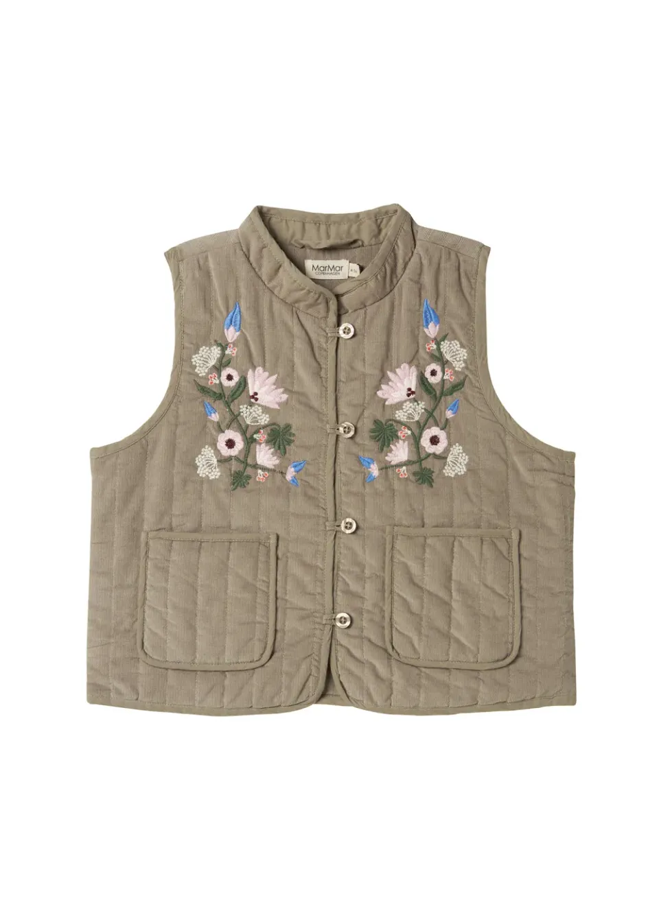 MarMar Jola vest Mud blomster fløjl