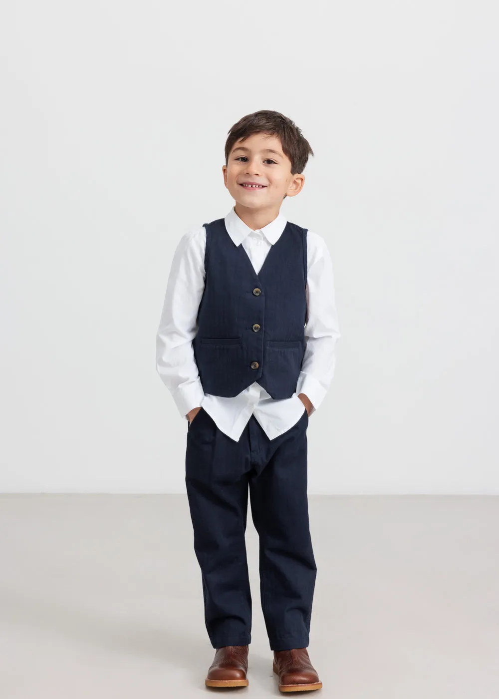 MarMar Jason vest Pilot Navy twill til fest