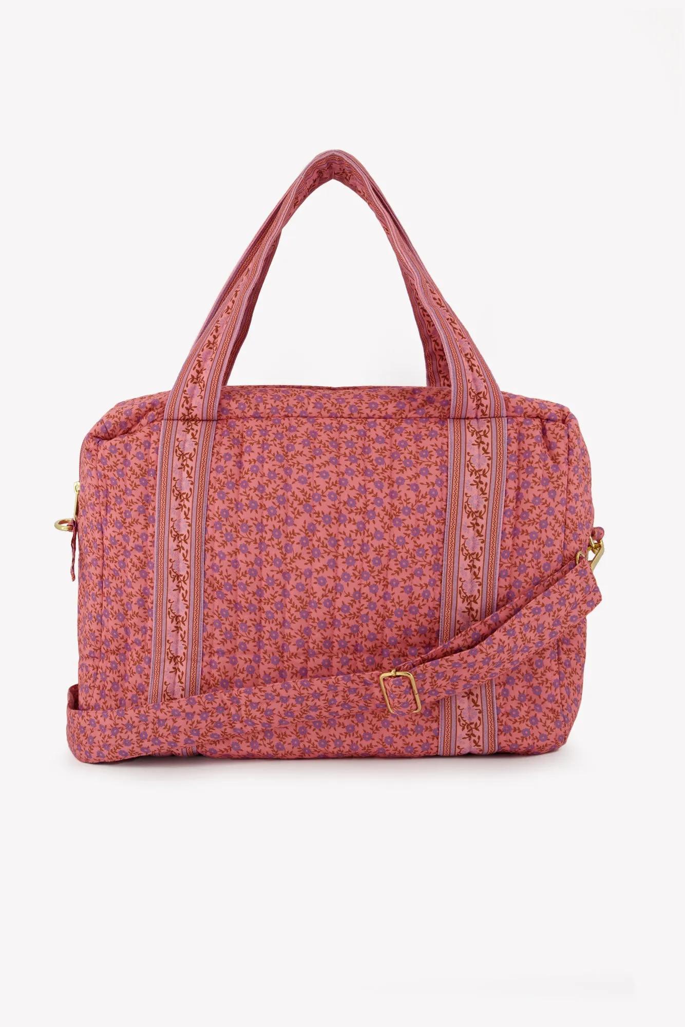 Bonton Vega Foulfleur violet pusletaske bomuld