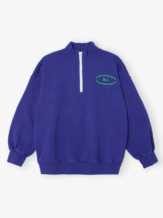 Bobo Choses Mystery BC half zip sweatshirt navy bomuld