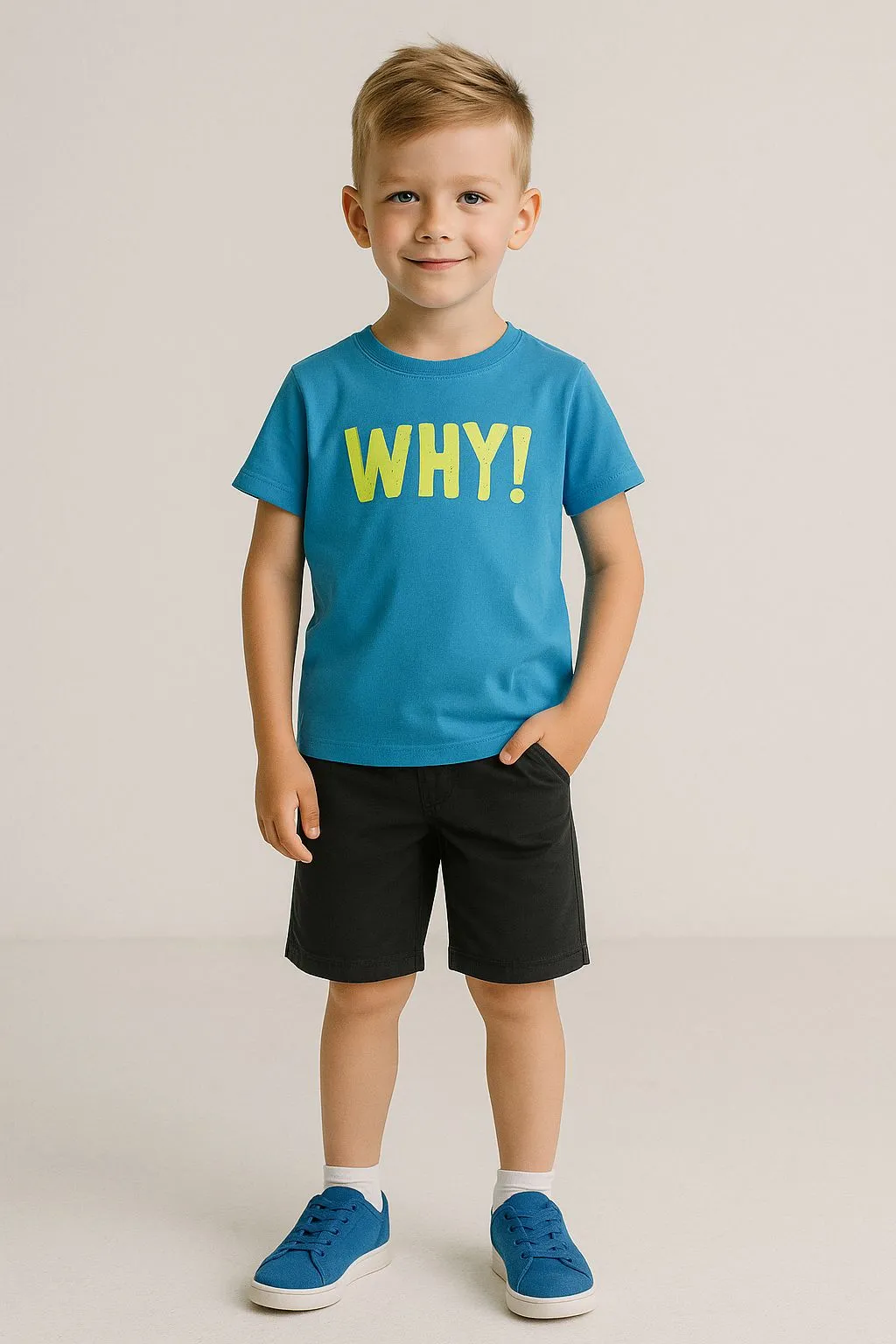 Minoti 38413 t-shirt til drenge turkis bomuld