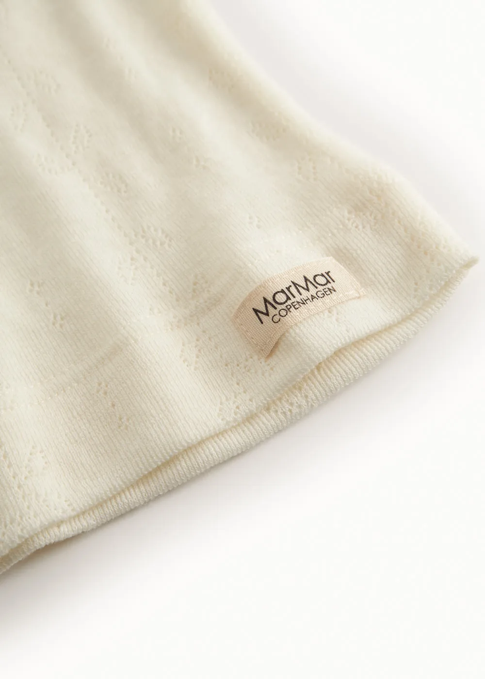 MarMar Copenhagen Strap Vest uldundertrøje Natural pointelle