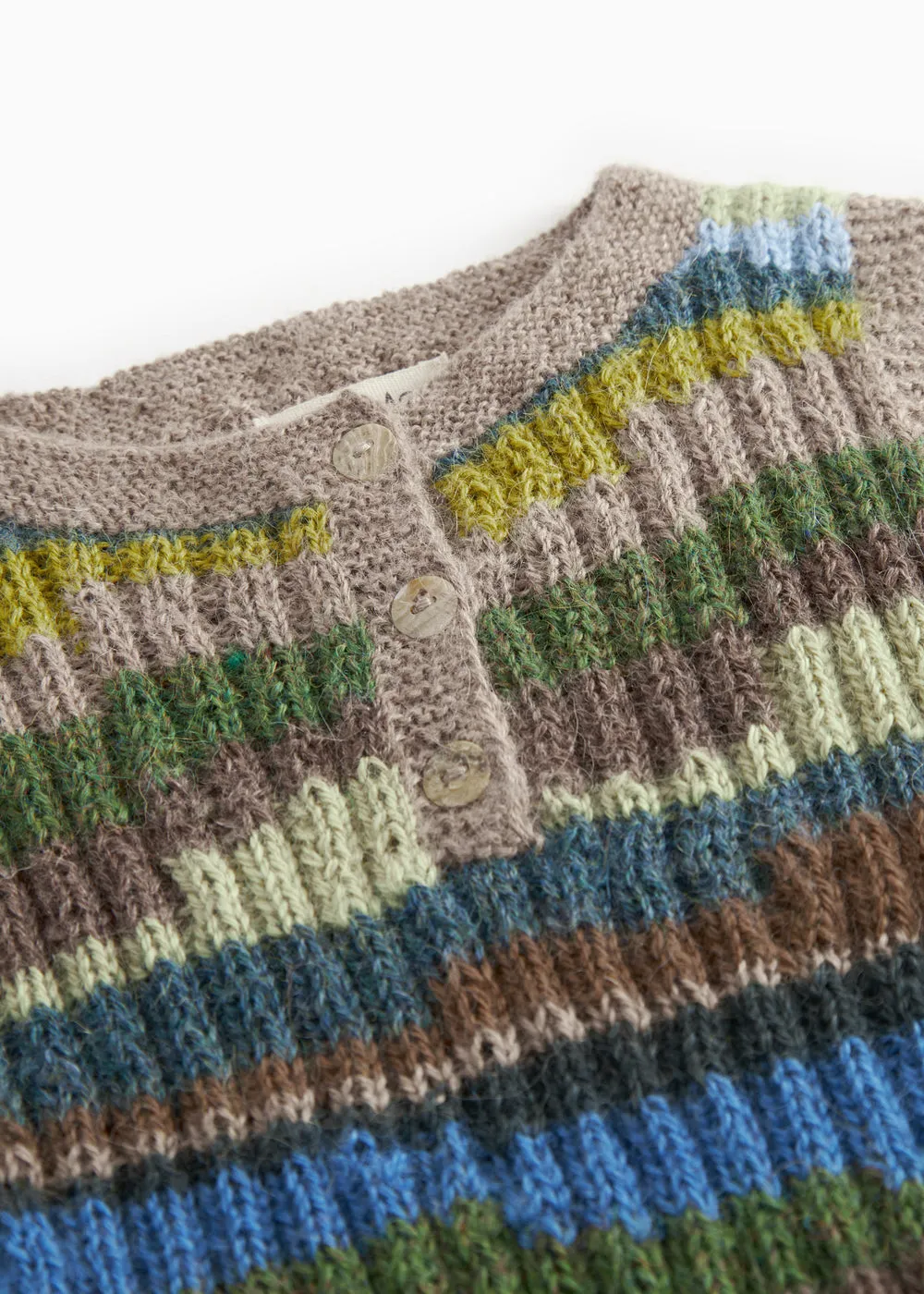 MarMar Talvar Strikvest Multicolour Boy alpaka