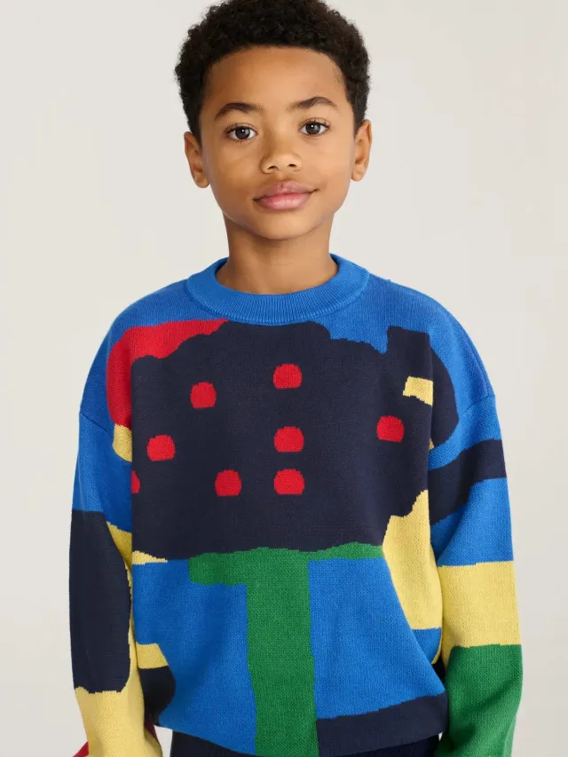 Bobo Choses Paint Forest striktrøje 2-13 år jacquard