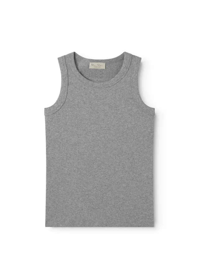 MarMar Tank W top Light Grey Melange modal