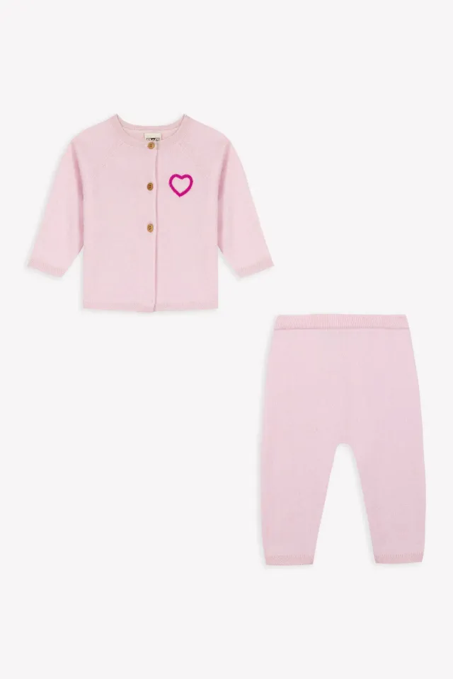 Bonton Cachens sæt rosa kashmir 3M-3A