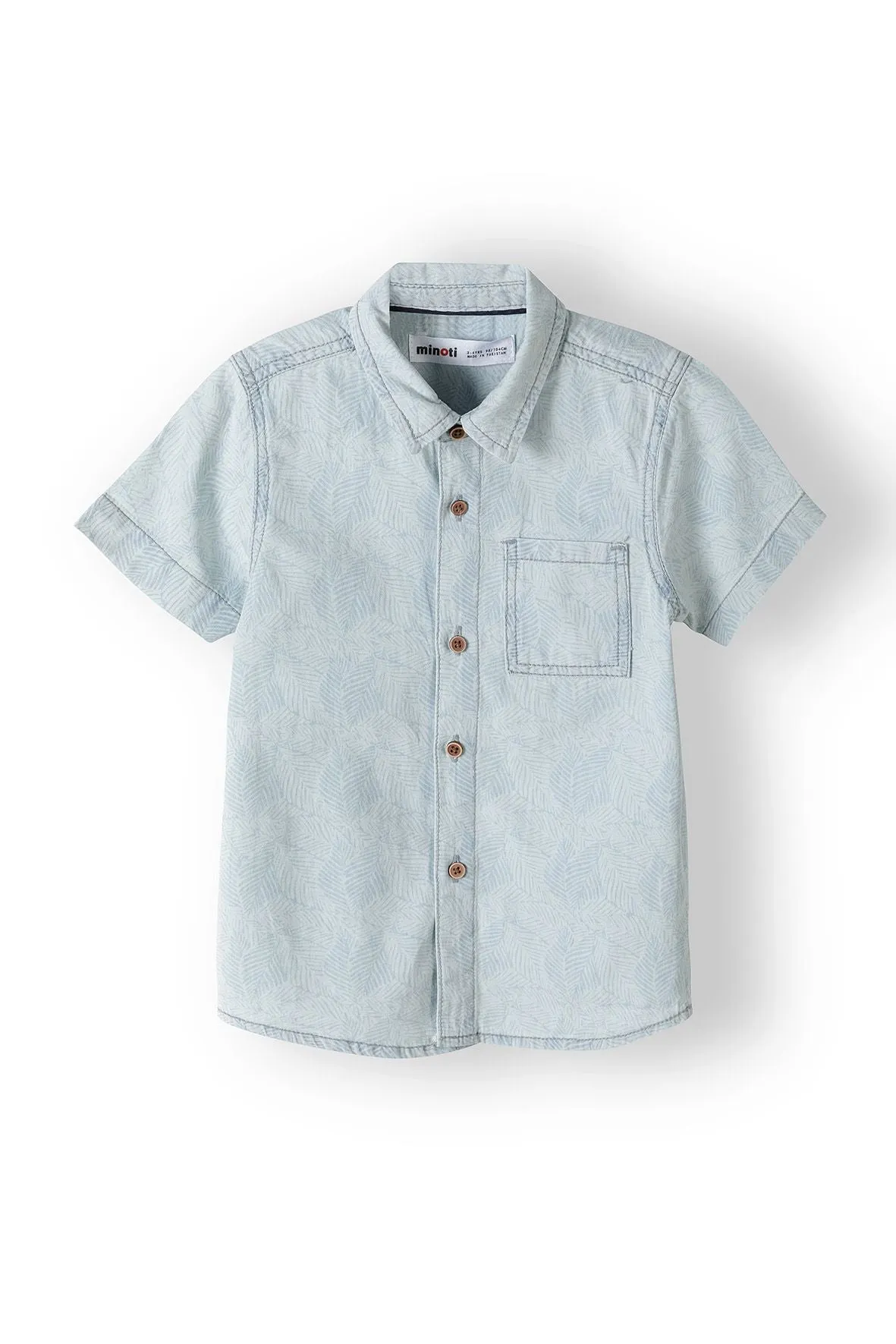 Minoti 38183 denimskjorte lyseblå baby