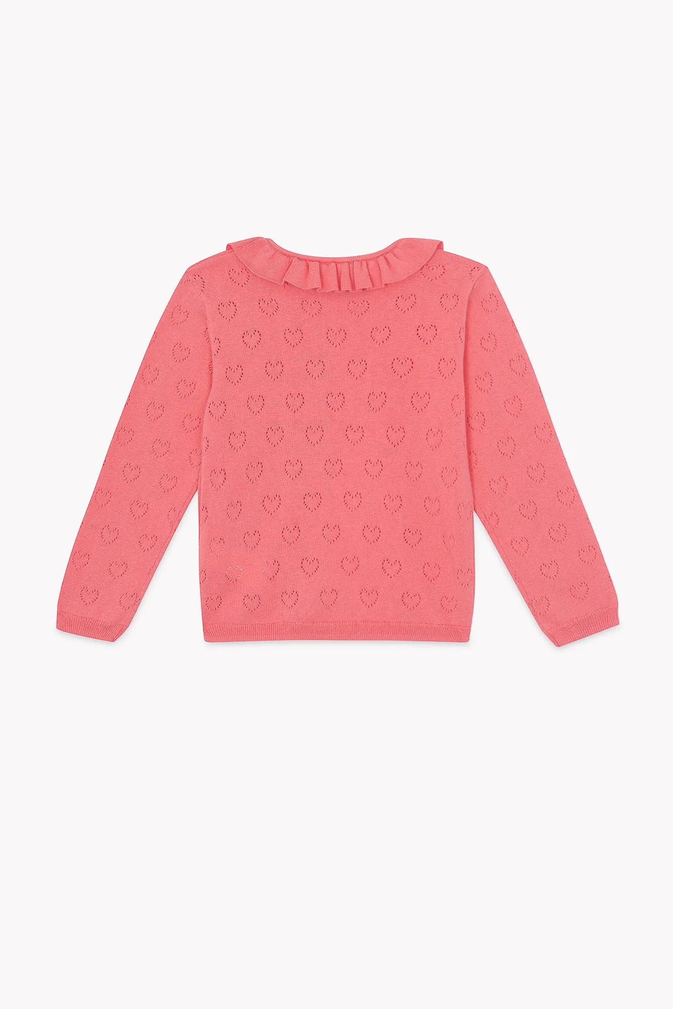 Bonton Milou Rose Faroe striktrøje rosa uld