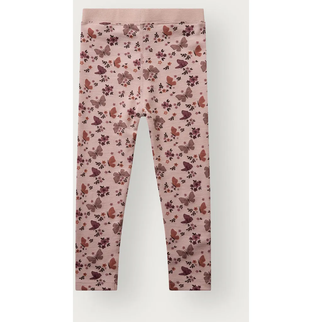 Hust & Claire Liro Butterfly leggings Dusty Rose merinould