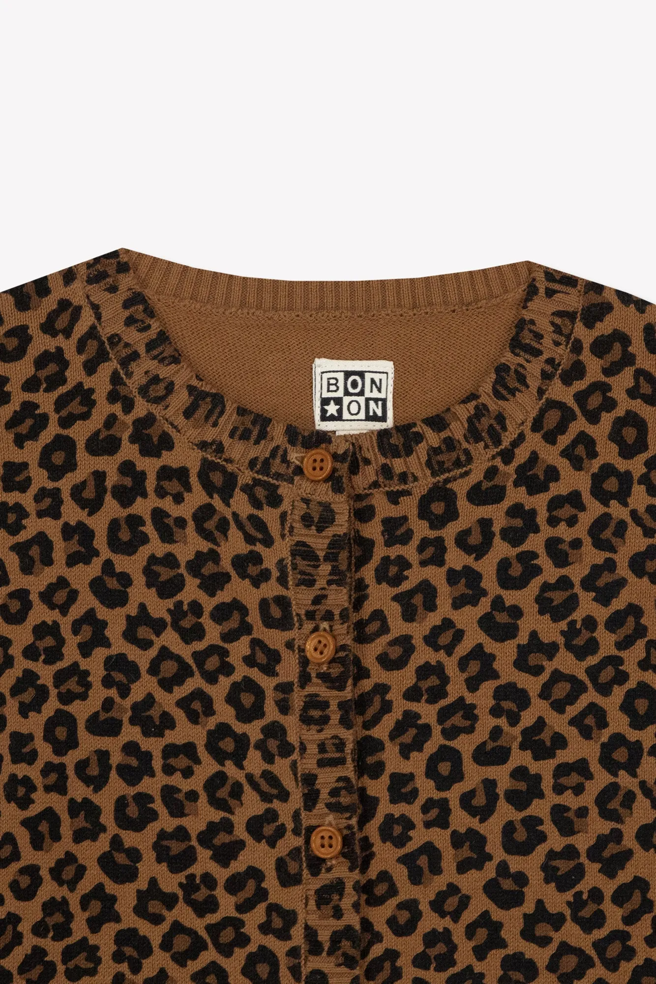 Bonton Lilou Léopard cardigan bomuld