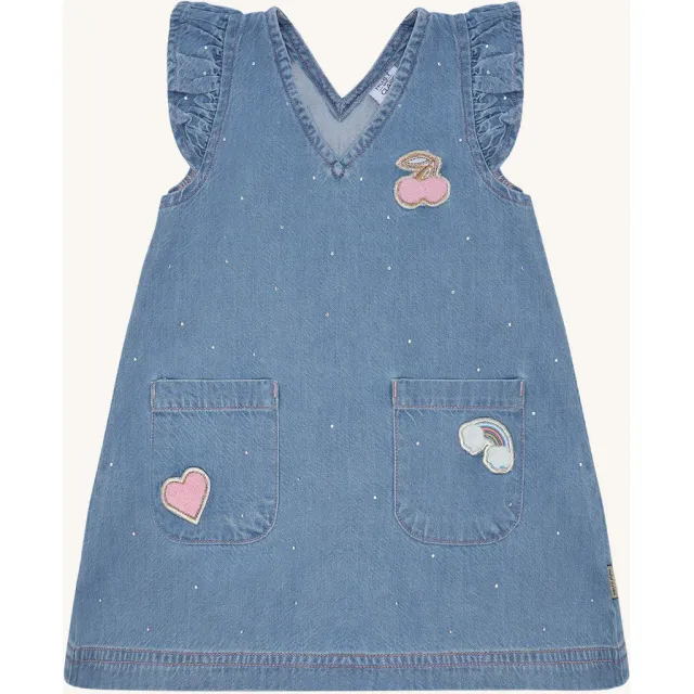 Hust & Claire HCKaroline Sparkling kjole Blue Denim bomuld