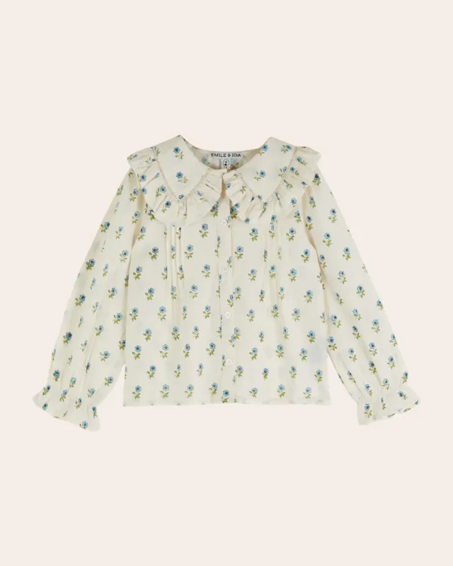 Emile et Ida Scarlet bluse ecru økobomuld 03M