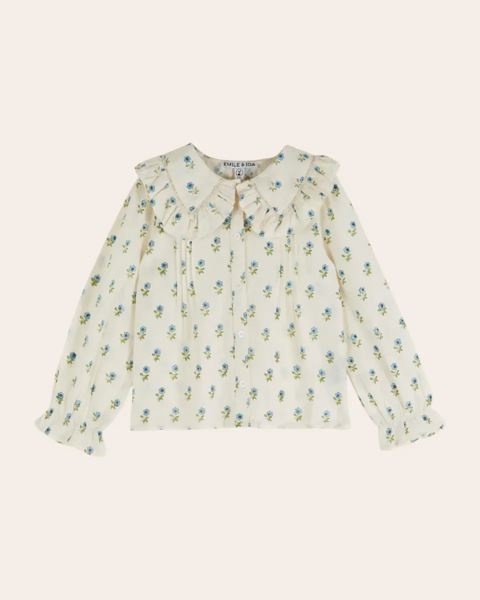 Emile et Ida Scarlet bluse ecru økobomuld 03M