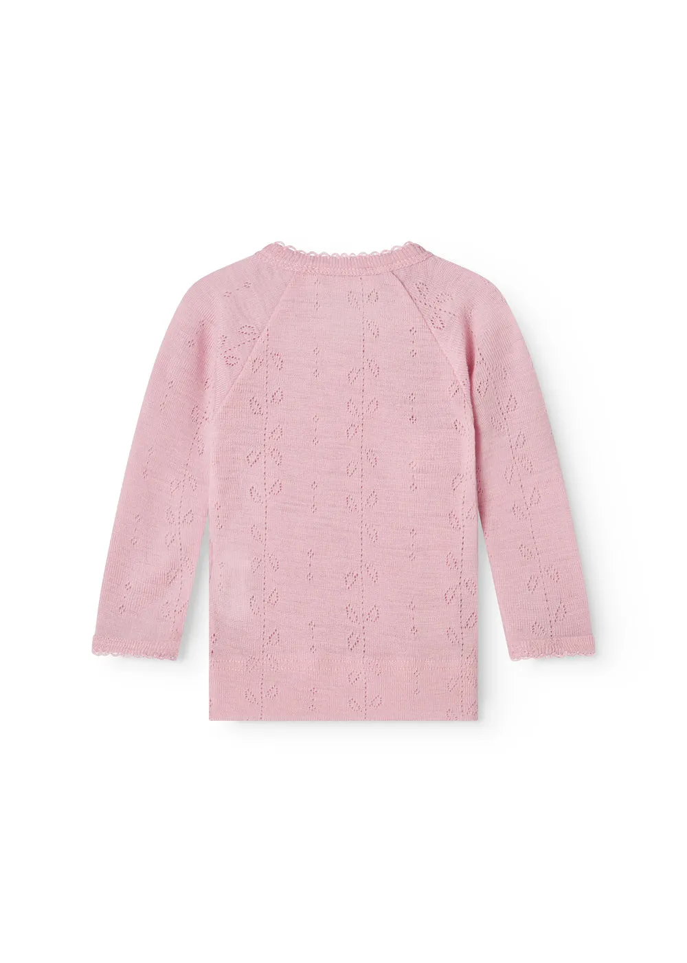 MarMar Tut Wrap LS slå-om bluse Soft Berry uld 0M-9M