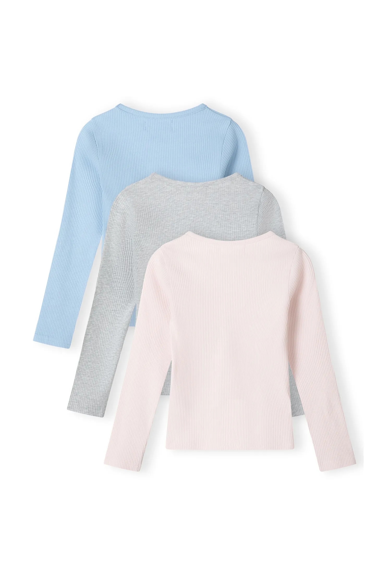 Minoti 45645 langaermet t-shirt piger 3-pak rib