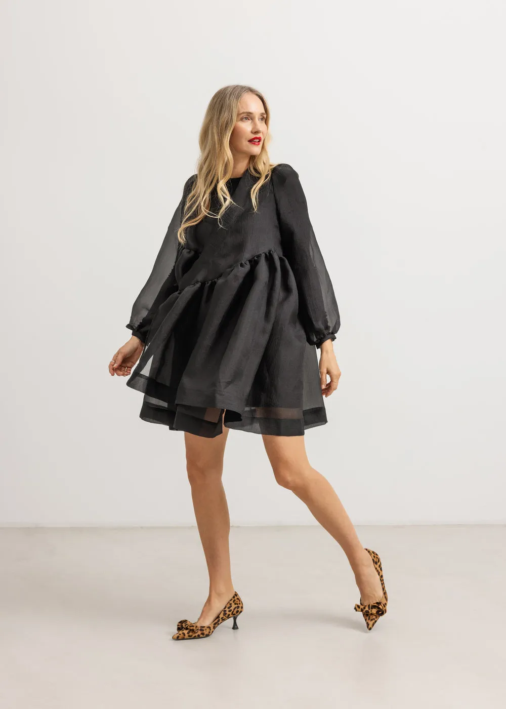 MarMar Dabia W kjole Black organza slå-om