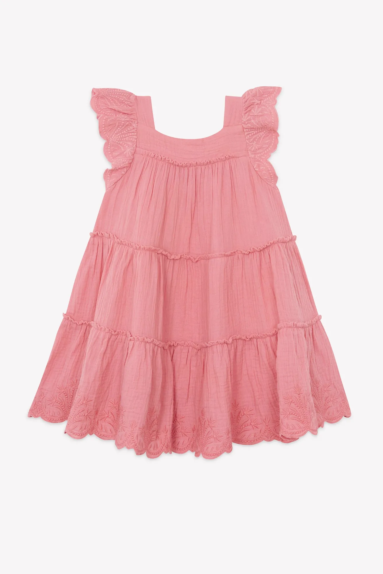 Bonton Nenette kjole rosa blomstret bomuld