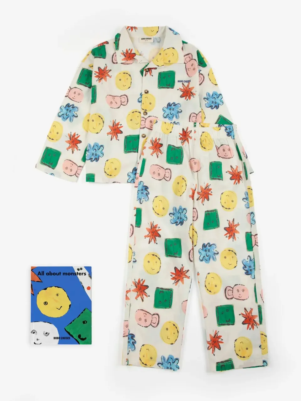 Bobo Choses Monster Gang pyjamassæt offwhite 2-3Y