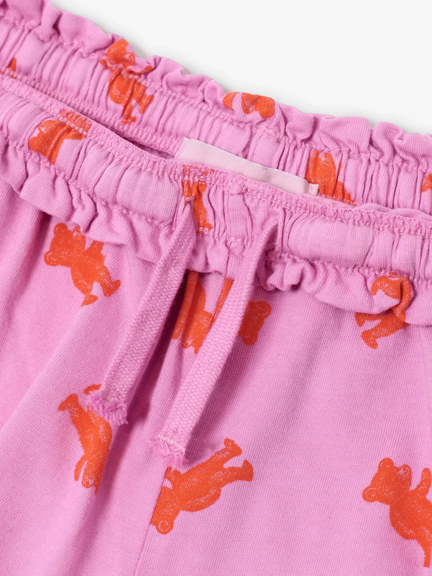 Bobo Choses Softpaw Monster All Over shorts lyserød økologisk bomuld