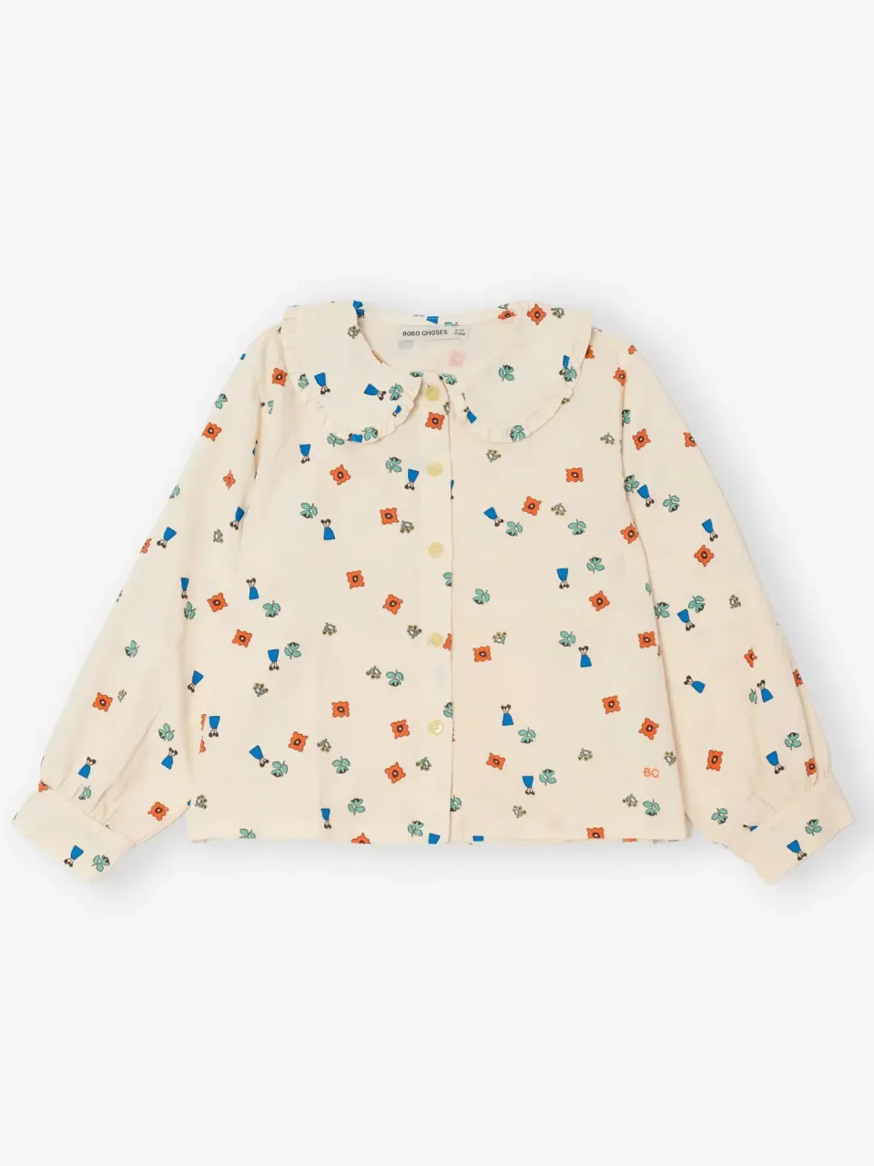 Bobo Choses Blossom blouse offwhite 4-5Y økologisk