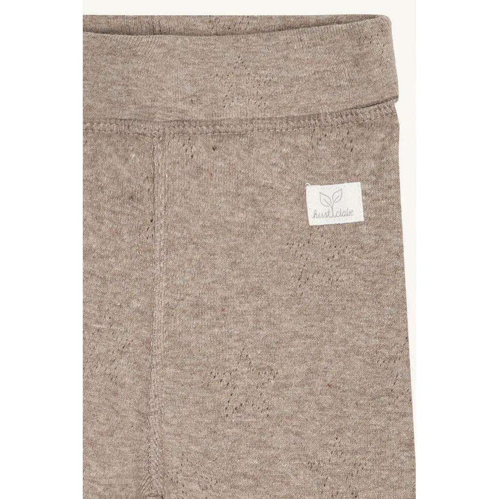 Hust & Claire Luca Pointelle star leggings Biscuit